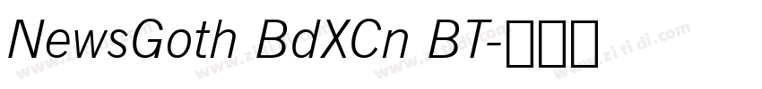 NewsGoth BdXCn BT字体转换